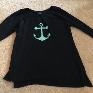 Black anchor sweater